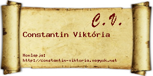Constantin Viktória névjegykártya